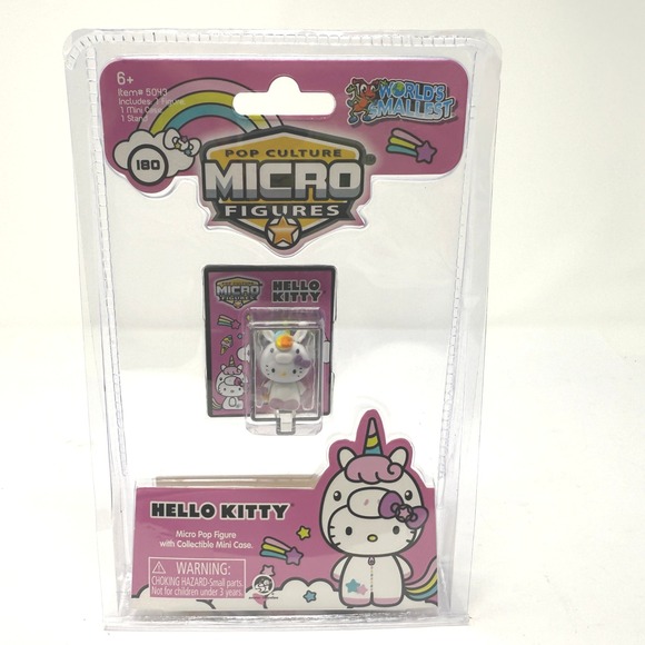Worlds Smallest Hello Kitty Micro Pop Culture Figure Collectible Mini Case - Picture 1 of 2